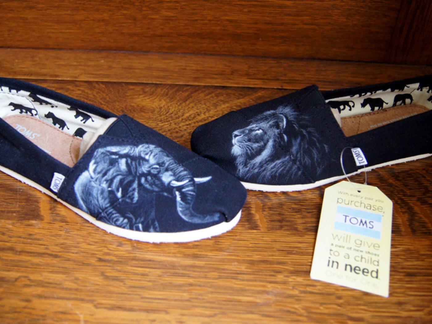 Custom hand-painted shoes by Jared Emerson